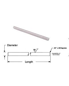 1/8" Stainless Steel Shafting - 2" Length