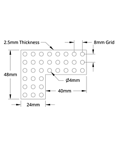 1137 Series Steel Flat Grid Bracket (1-1) - 2 Pack