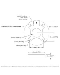 1305 Series Thru-Hole Clamping Hubs-21mm