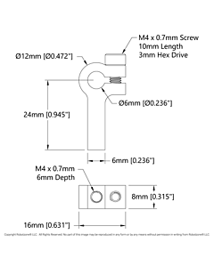 1403 Series 1-Side, 1-Post Clamping Mount-6mm