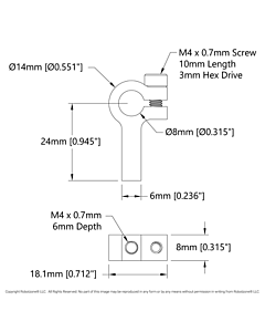 1403 Series 1-Side, 1-Post Clamping Mount-8mm
