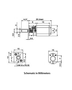 270 RPM Micro Gearmotor 6-12VDC
