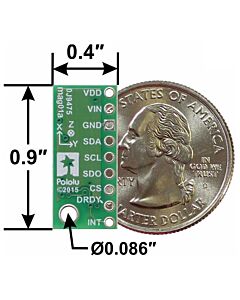 LIS3MDL 3-Axis Magnetometer Carrier with Voltage Regulator.