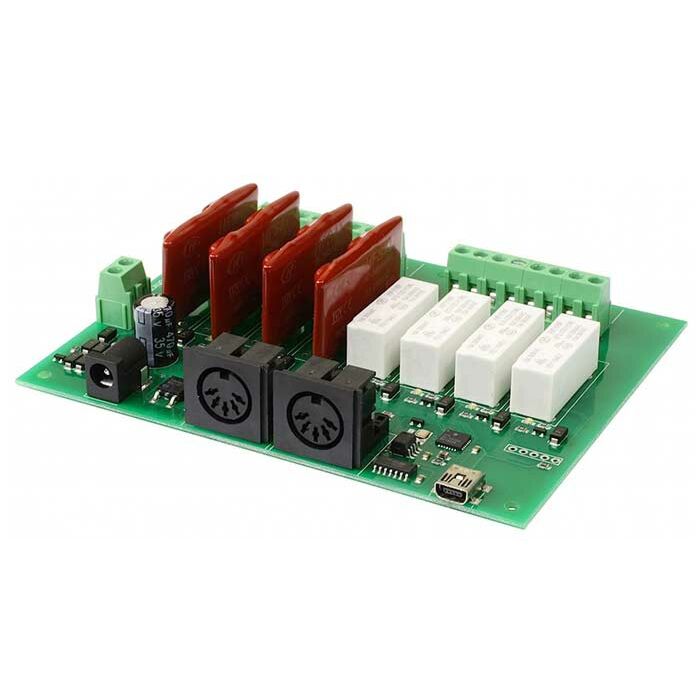MIDI-RLY08-4 relay, 4 dimmer